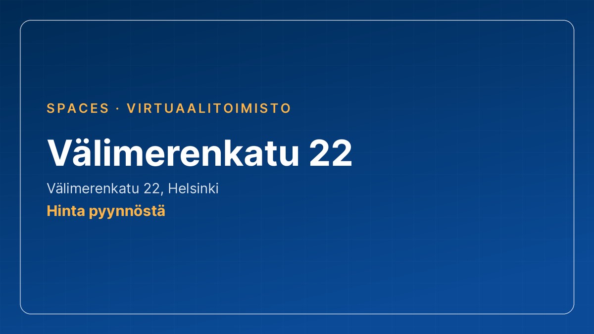 virtuaalitoimisto: Välimerenkatu 22, Spaces, Helsinki