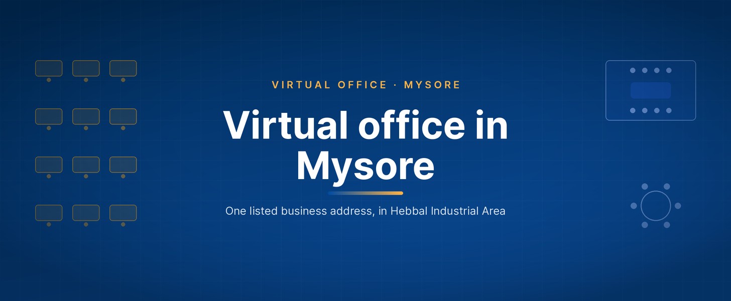 Virtual office in Mysore: branded cover for the Wezoo guide to Mysore business addresses