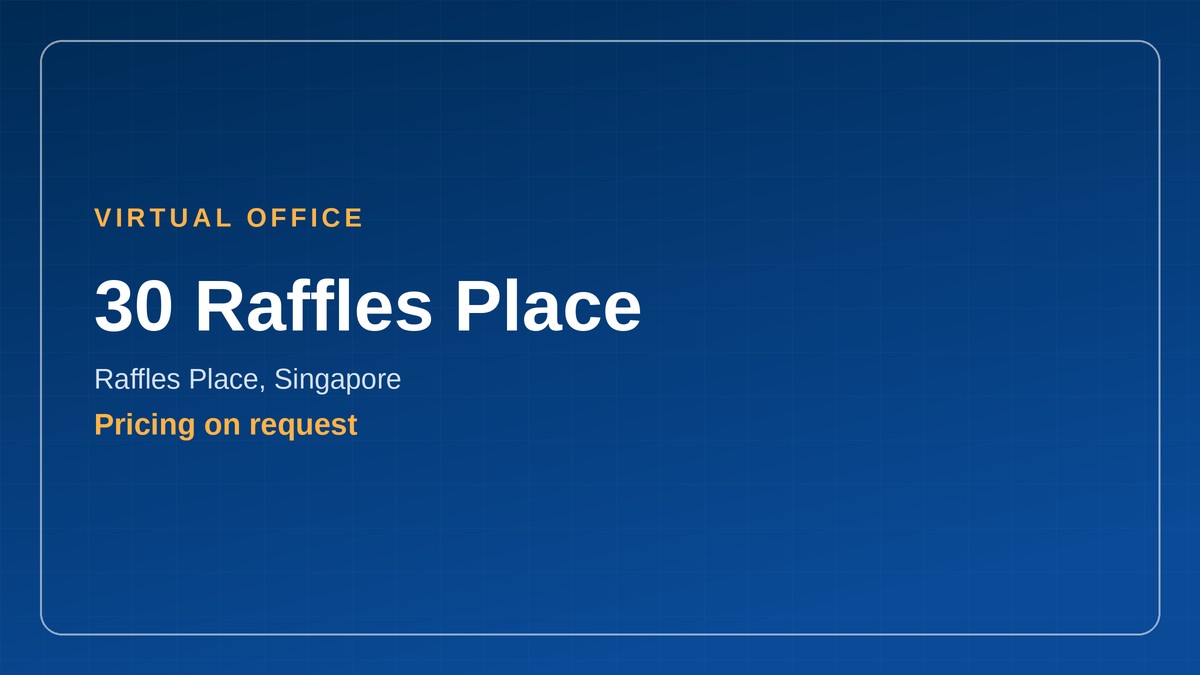 virtual office Singapore - 30 Raffles Place