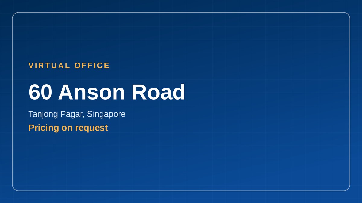 virtual office Singapore - 60 Anson Road