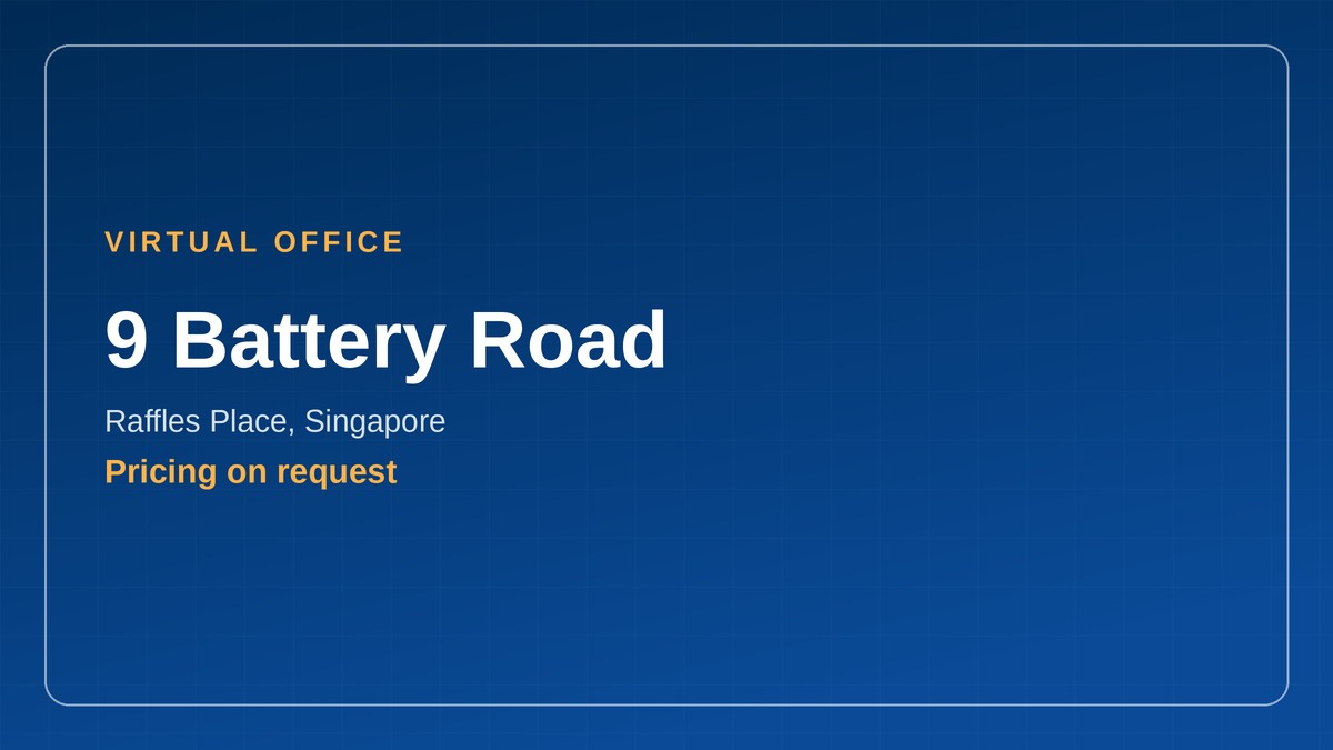 virtual office Singapore - 9 Battery Road